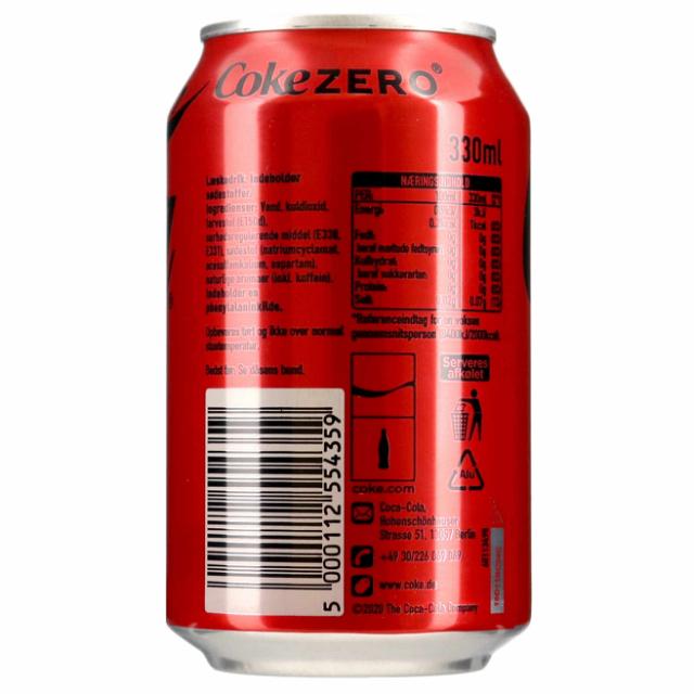 Coca Cola Zero 24x330ml Can CCEP