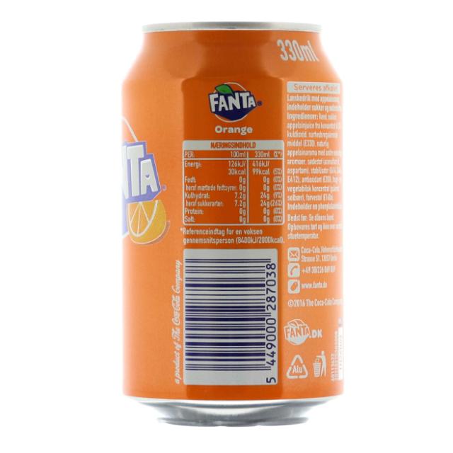 Fanta Orange 24x330ml Can CCEP