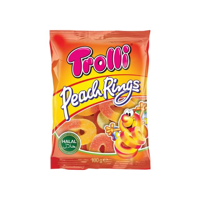 Trolli Peach Rings 100g - Halal