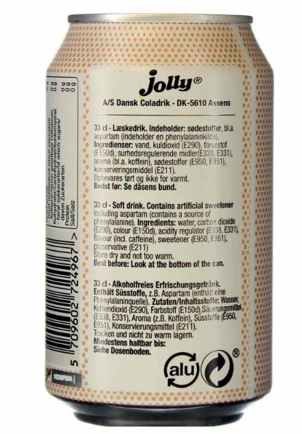 Jolly Cola Light 24x330ml Can