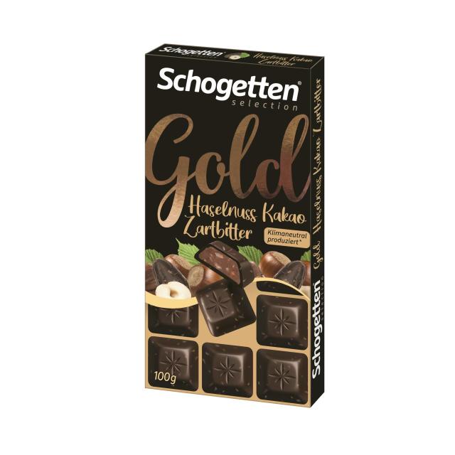 Schogetten Selection Gold Haselnuss Kakao Zartbitter 100g