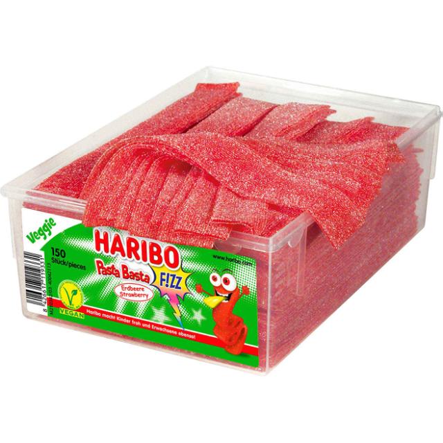 Haribo Pasta Basta Erdbeere FIZZ 150 pcs. 1,125kg - Vegan