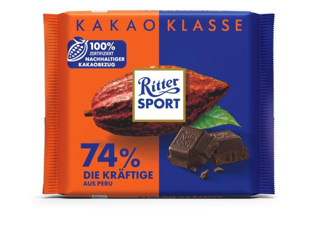 Ritter Sport Kakao Klasse 74% Die Kräftige aus Peru 100g