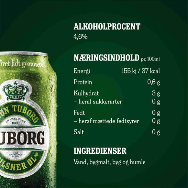 Tuborg Green 4,6% - 24x0,33l Can 