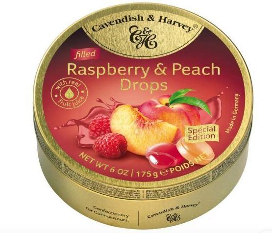 Cavendish & Harvey Filled Raspberry & Peach Drops 175g