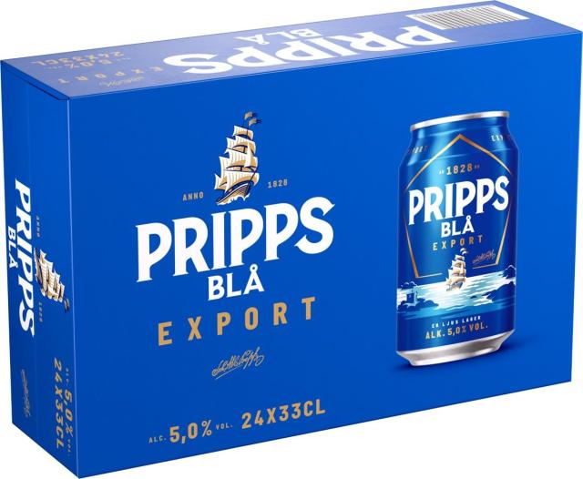 Pripps Blå Export 5% - 24x330ml Can 