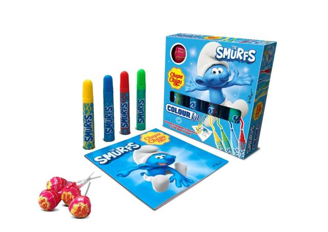 Chupa Chups Colour Kit The Smurfs & Hello Kitty 48g