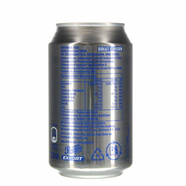 Pepsi Light 24x330ml Can