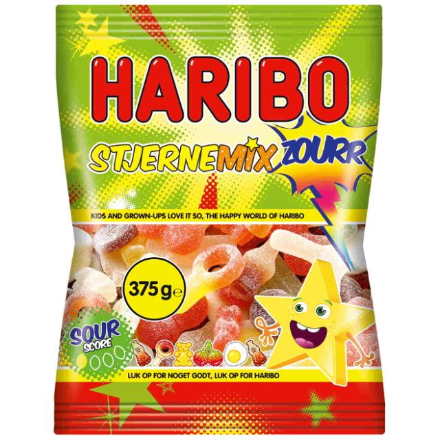 Haribo Stjerne Mix Sour 375g