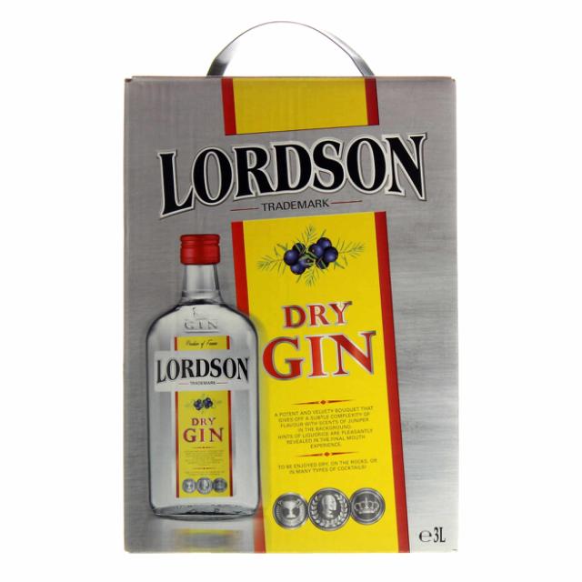 Lordson Dry Gin 37,5% - 3l BiB